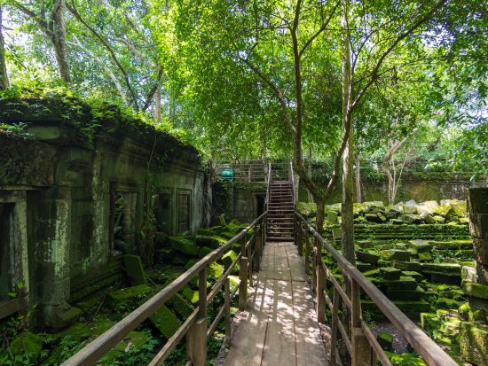 カンボジア日帰り観光ツアー　ベンメリア遺跡＋コーケー遺跡　＜昼食付き／日本語ガイド＞