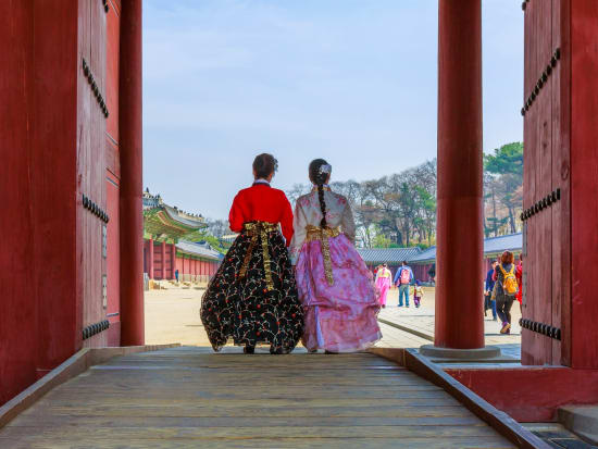 Changdeokgung Palace with Hanbok Wearing (1)
