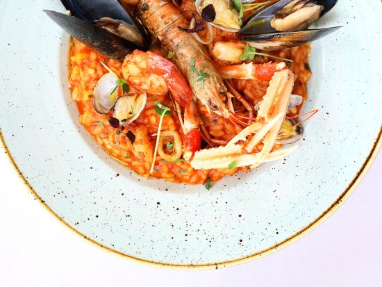 ビーチェ・マーレ(BiCE Mare Restaurant)☆食事券＆事前予約サービス＜ディナー＞世界一の噴水ショーを間近で！*スーク・アル・バハール内