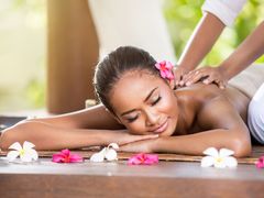 Woman getting a massage in Bali