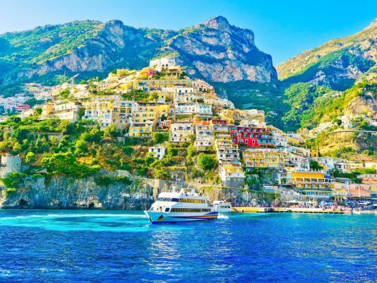 イタリア高速列車で行く！世界遺産アマルフィ海岸+ ポジターノ 1日観光＜4～10月／英語／ローマ発＞