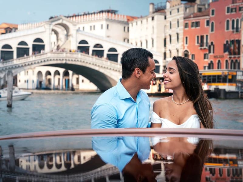 Venice proposal, photoshoot, grand canal