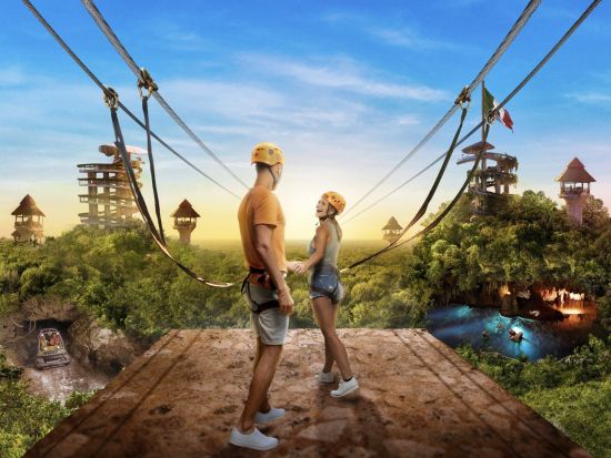 メキシコカリブ海で随一の人気アドベンチャーパーク「エクスプロール」大充実のアトラクションで大自然探検を楽しみ尽くす！＜食べ飲み放題／英語ドライバー／カンクン発＞