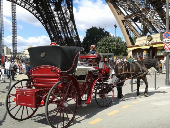 馬車に乗ってロマンチックにパリ散策ツアー＜１時間～／エッフェル塔付近＞