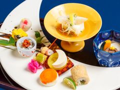 月の宿 紗ら 前菜一例