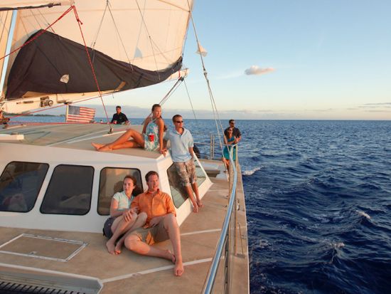 ハワイ島 サンセットセーリング　カタマラン船「スピリット・オブ・アロハ号」＜ワイコロア・アナエホオマルベイ発＞