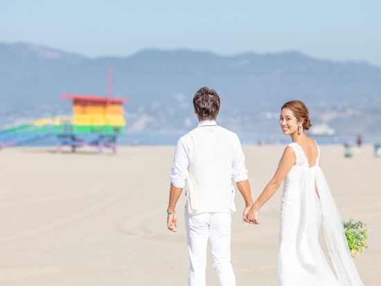 フォトウェディング　ベニスビーチ＆ベニスサインで撮影！選べるプラン＜150カット／日本語＞