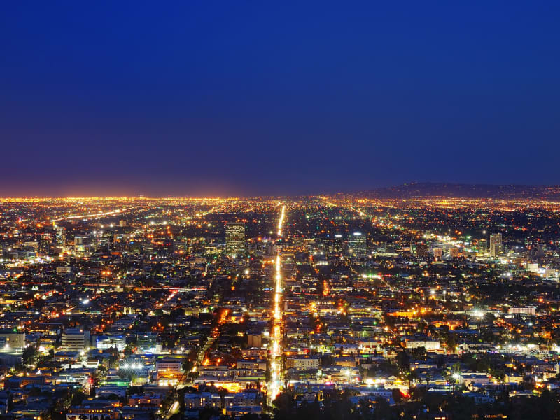 USA_California_Los Angeles_Night Vew_shutterstock_419957266