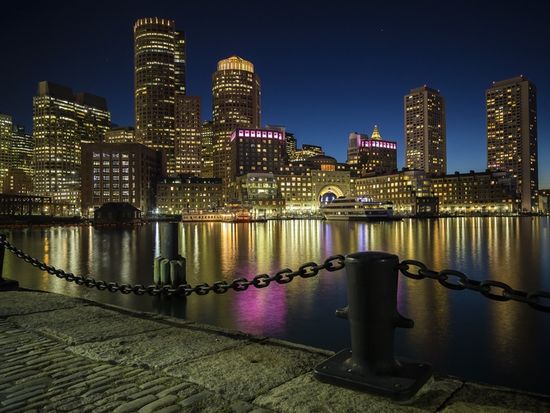 USA_Boston_Night View from Fan Pier Park_shutterstock_424126048