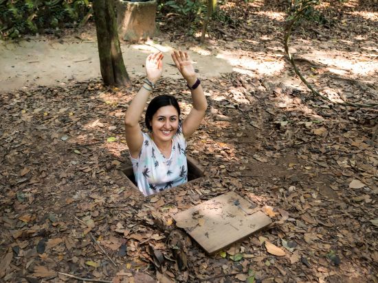 クチトンネル半日観光ツアー　250kmにおよぶ秘密の地下トンネルへ！ベトナム伝統料理が堪能できる食事付きプランあり ＜現地ガイド（日本語可）／午前または午後＞