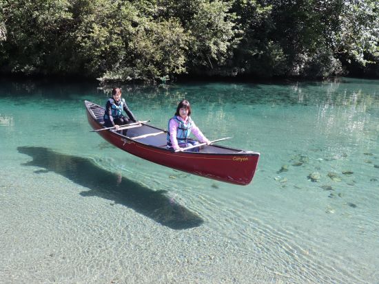 【ペットOK！】仁淀ブルーでカナディアンカヌー宙船（そらふね）体験 人気カフェスイーツ無料券プレゼント＜用具レンタル付／仁淀川町＞