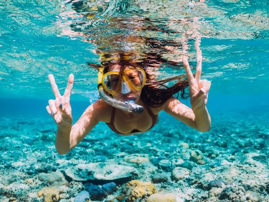 シュノーケルセット貸出しサービス　ハナウマ湾まで車で5分の好立地！シュノーケリングセットをレンタルしたい方におすすめ＜ココマリーナショッピングセンター＞