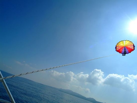 絶景パラセーリング 恩納ブルーを眺めながら空中散歩！カップル・ファミリーにもおススメ◎＜約1時間30分／恩納村発＞
