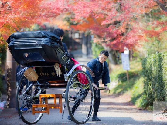 【人力車貸切ツアー／嵐山発】嵐山散策 10～120分 竹林の小径＋野宮神社＋二尊院＋渡月橋＆選べる5つの所要時間！愛犬連れOKプランあり＜ガイド付／えびす屋＞