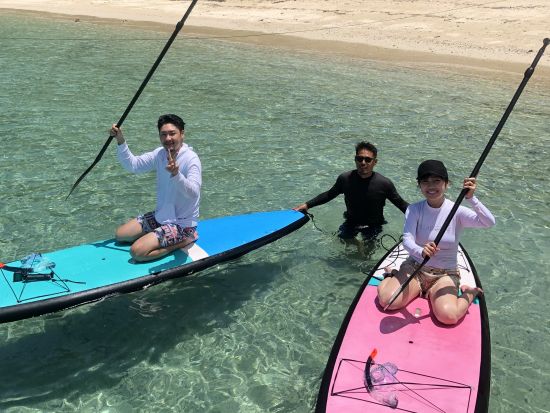 ボートシュノーケル SUP コウトリビーチ上陸ツアー 人気のマリンアクティビティを一度に楽しめる ＜龍郷町＞ by ON SHORE