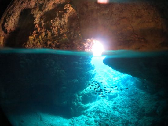 青の洞窟 シュノーケリング　選べるコース・貸切orみんなでワイワイ！２ポイント回遊！がっかりさせない真心ツアー＜ボート／ショップ設備利用可／読谷村発＞