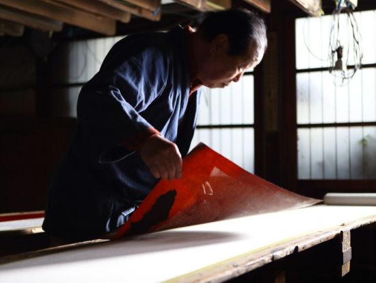 伝統工芸 東京染小紋でオリジナルエコバッグ作り 高級伊勢和紙製の染型紙で作った栞付き＜新宿区／面影橋駅＞ by 富田染工芸