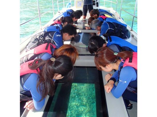 宮古島で唯一の体験！ 青の洞窟グラスボート周遊＋大龍門カヌーツアー　高さ約20m！龍神の巨大洞窟を目指そう＜1.5時間／伊良部島＞