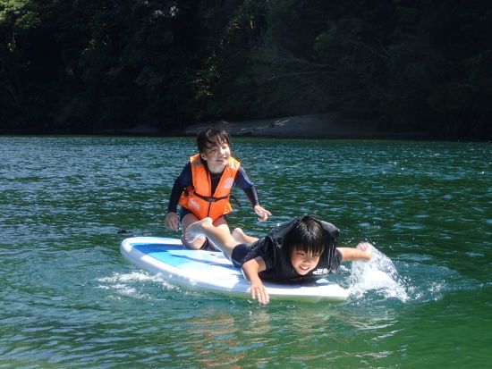 【貸切＆送迎付き】SUPツアー 透き通ったエメラルドグリーンの安房川でスタンドアップパドルボート ＜約3時間／3～10月＞ by 屋久島ガイドツアー