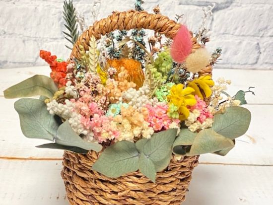 マンツーマンフラワーアレンジメント講座 オーストラリアン・プリザーブドワイルドフラワーで癒しのフラワーアレンジメントセラピーを体験＜京王新線幡ヶ谷駅 徒歩3分＞