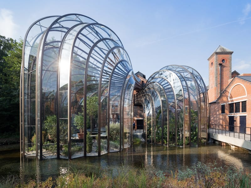 Key image of the Glasshouses designed by Thomas Heatherwick