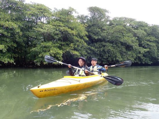 マングローブカヌー＋ピナイサーラの滝トレッキングツアー　初心者やお子様でも楽しめるお手軽に半日コース＜上原港または西部地区ホテル無料送迎／西表島＞