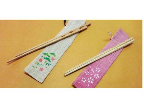 お箸＆京友禅染のお箸入れ作り体験＜烏丸御池駅＞by 京友禅体験工房 丸益西村屋
