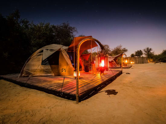 Tent_angle view_ light_ night