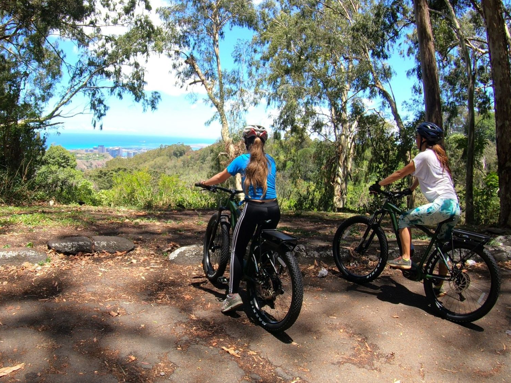 Honolulu Mountain & Rainforest 10Mile EBike Tour & Hawaii Biking