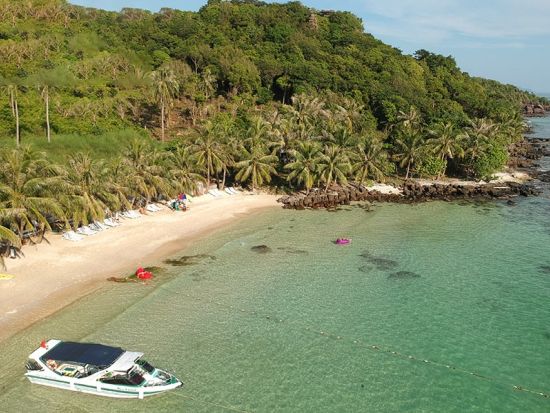 スピードボート4島巡りツアー　モンタイ島＋ガムギ島＋マイルット島＋トム島　世界最長の海上ケーブルカー乗車も！＜専用車／英語ガイド／フーコック島発着＞