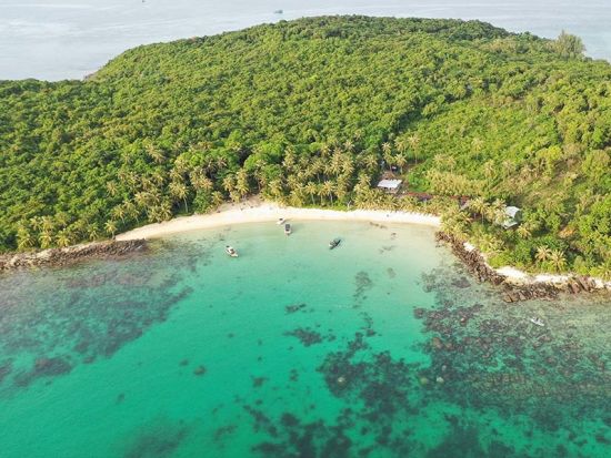 プライベートボート3島巡りツアー　モンタイ島＋ガムギ島＋マイルット島　トム島魚釣り体験付きプランあり＜専用車／英語ガイド／フーコック島発着＞