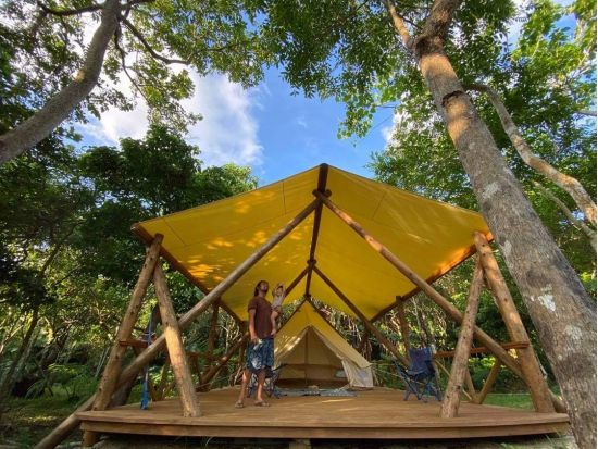 プライベートグランピング　石垣の森の案内人たちと過ごす1組限定エコキャンプ　アクティビティのセットリクエストもOK＜石垣島＞