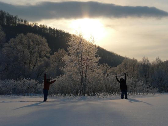 朝のスノーシューツアー 水と氷が生み出した不思議な自然現象川霧やフロストフラワーなどが見れるかも＜3歳～参加OK12月~3月／富良野エリア送迎付き／富良野市＞