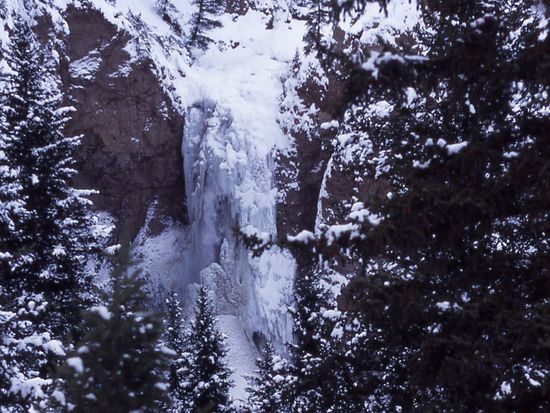Tower Falls winter credit NPS Jim Peaco