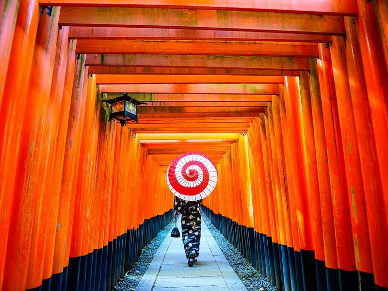 Japan_Kyoto_Fushimi Inari Taisha_Torii Gates_shutterstock_1085668793