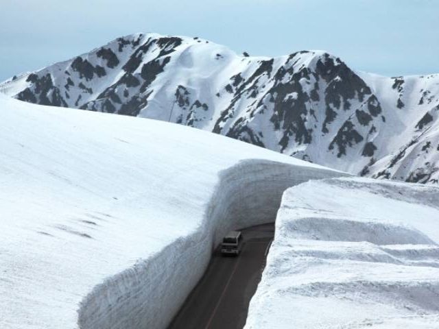 雪の大谷ウォーク日帰りバスツアー 黒部立山アルペンルート中心地の