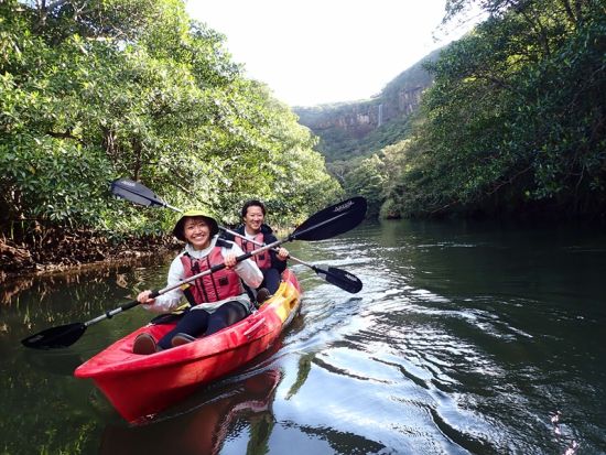 マングローブカヌー＋ピナイサーラの滝トレッキングツアー　由布島観光付きプランあり　ツアー写真プレゼント！＜昼食付き／上原港または西部地区ホテル無料送迎／西表島＞