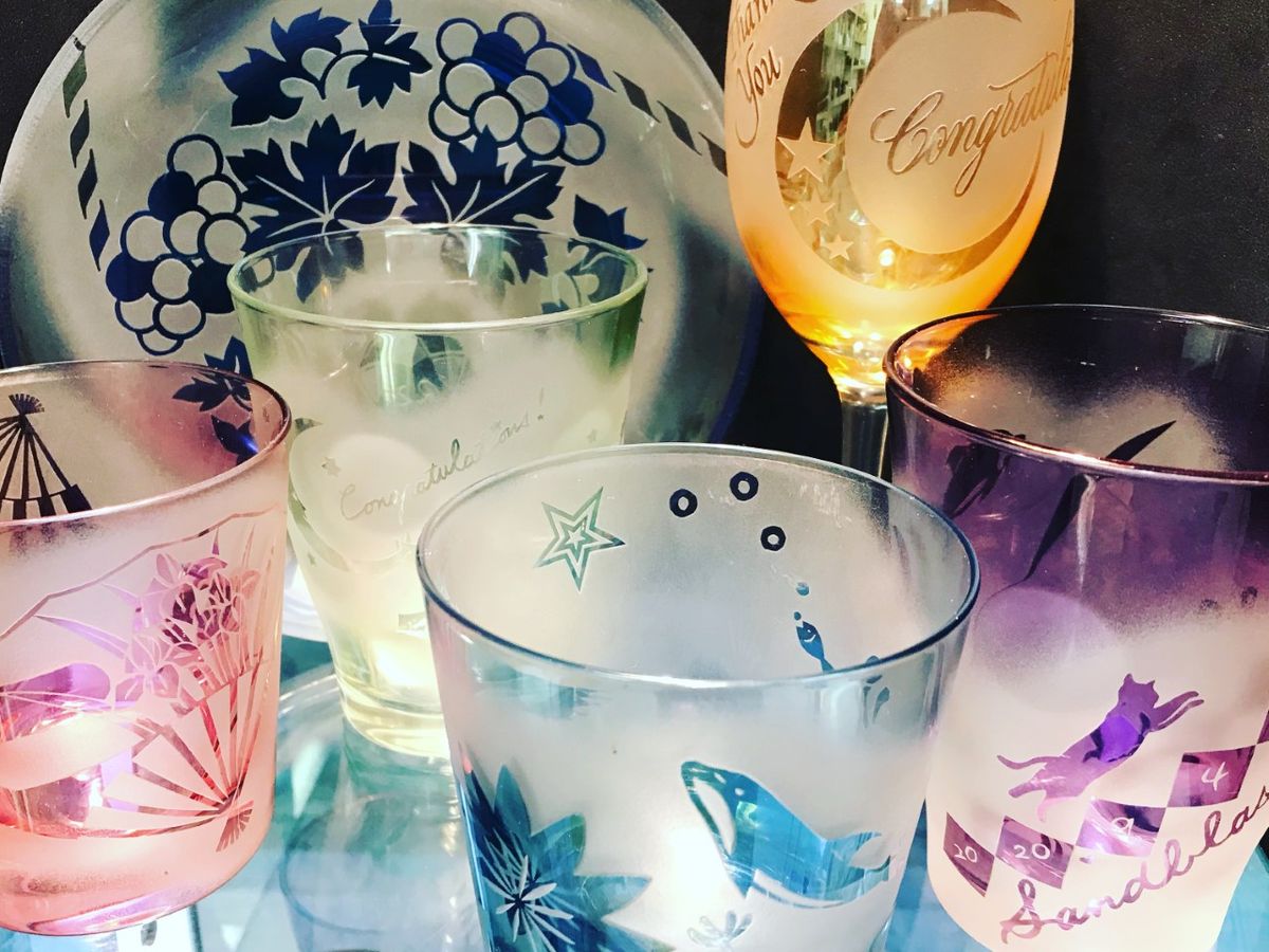 クリアガラス 円形皿 テクスチャー付き 12枚セット クリアガラス 円形