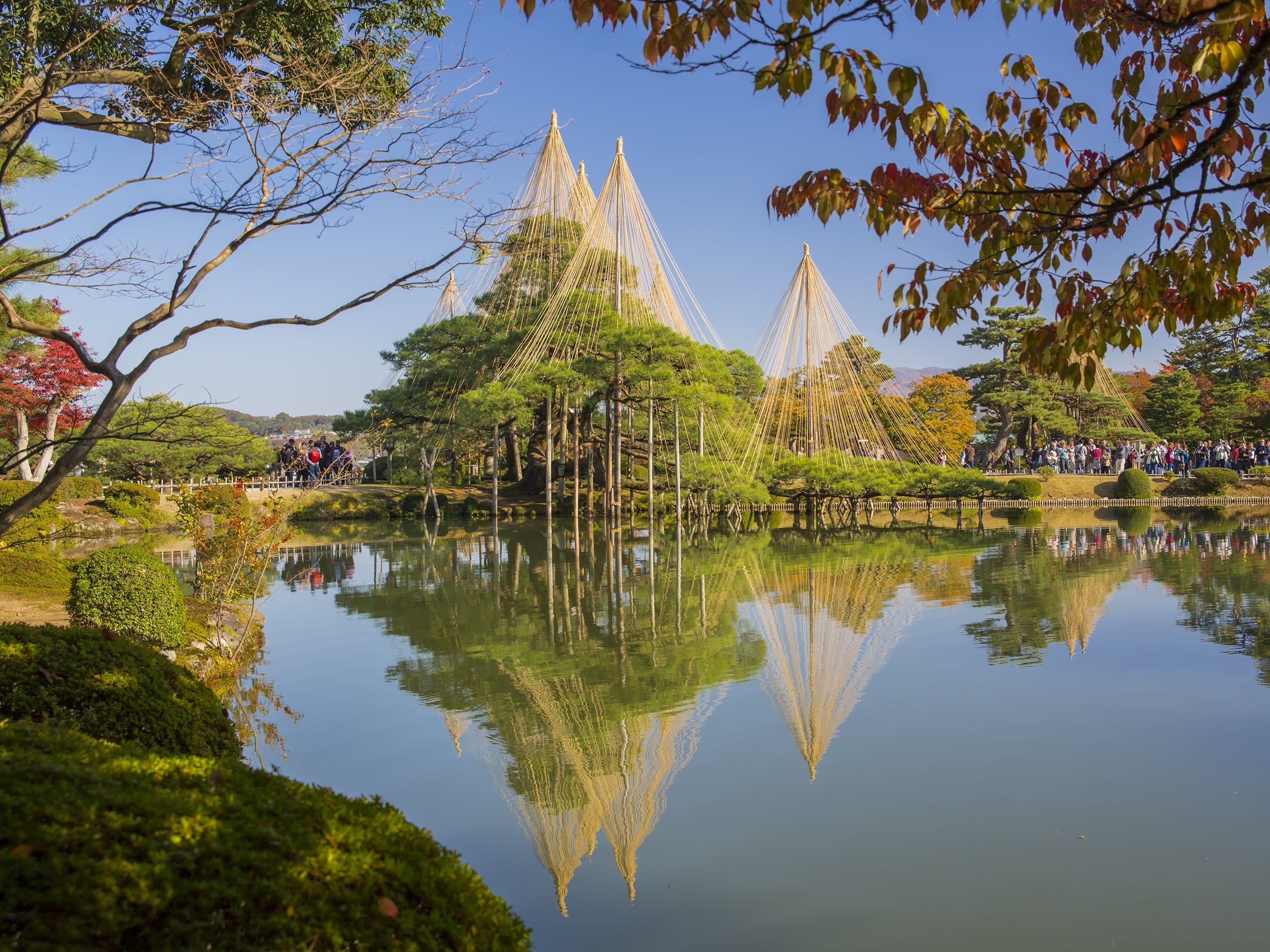 ○金沢兼六園 金蒔絵テレカ 真っ白い