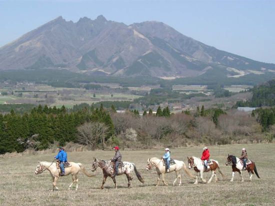 南阿蘇で乗馬とあか牛丼 (2)