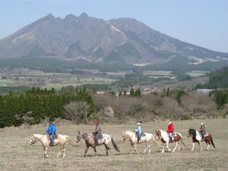 南阿蘇で乗馬とあか牛丼 (2)