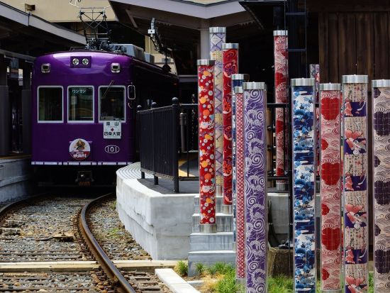 【嵐電・レンタサイクル】嵐電1日フリーきっぷ＋レンタサイクル 嵐山グルメぐりクーポン付プランあり＜足湯利用引換券付／京都＞