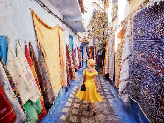 【カサブランカ発着 モロッコ1泊2日】青い街シャウエン　到着後は自分のペースで観光＜英語＞