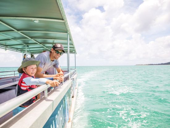 モートン島宿泊観光ツアー　イルカ餌付け体験＋ジュゴン探訪クルーズ＜2泊3日／日本語ガイドブックあり／タンガルーマアイランドリゾート＞