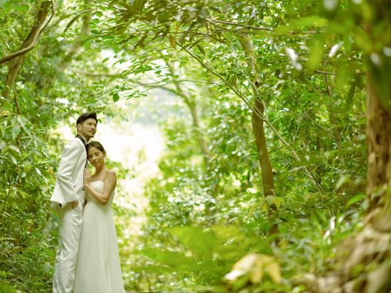 ウェディングフォト　自然豊かなロケーションで撮影　野田浜や地層大切断面、泉津の切通しなどから1スポットを選べる＜衣装持ち込み／80カット／伊豆大島＞