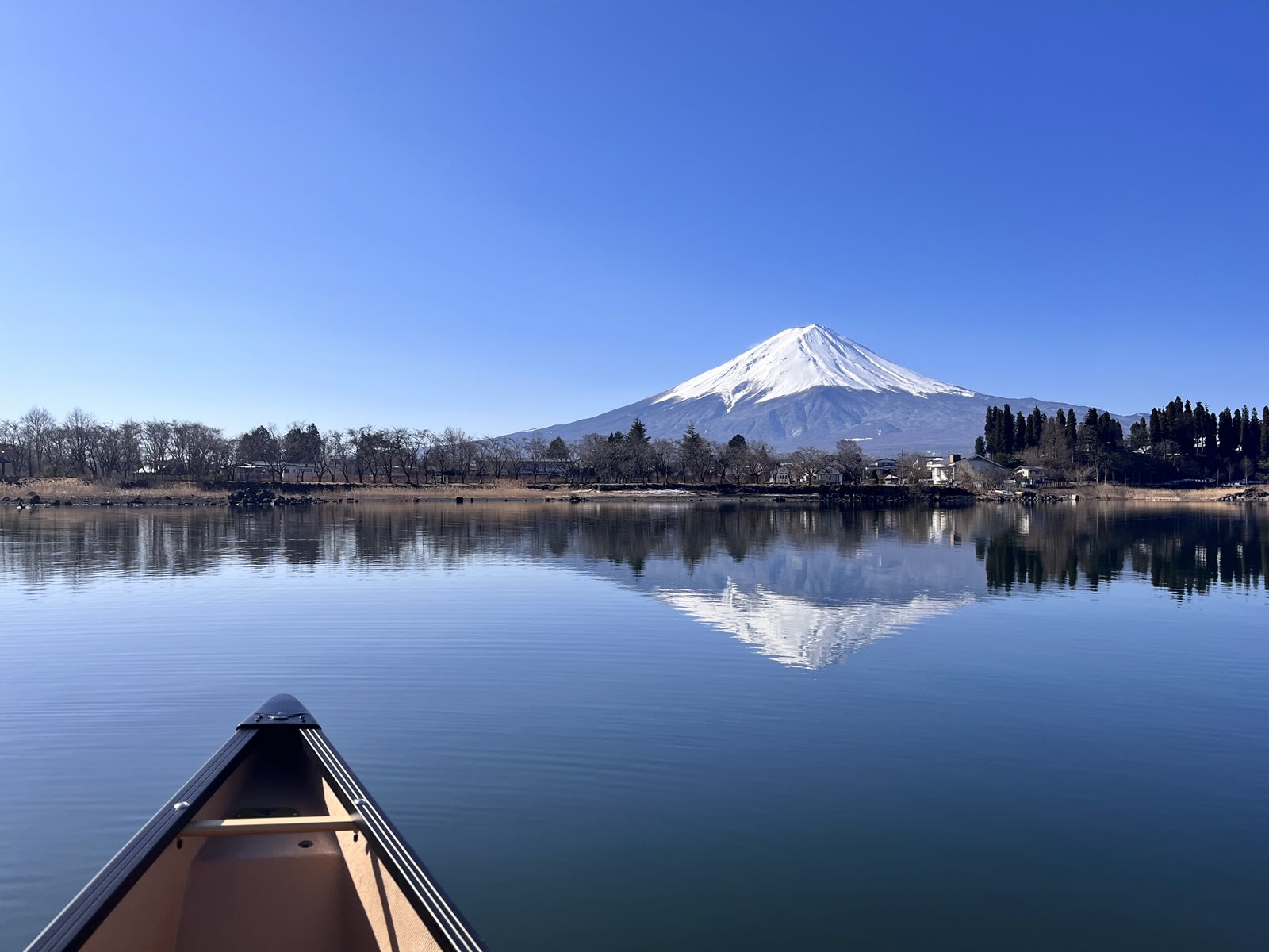 カナディアンカヌー体験 山梨県唯一の島「鵜の島」へ上陸！富士山を