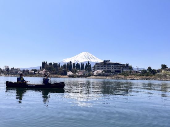 【愛犬連れOK】カナディアンカヌー体験　富士山を眺めながら愛犬と湖上散歩　朝プランや夕方プランもあり＜1時間半／富士河口湖町＞