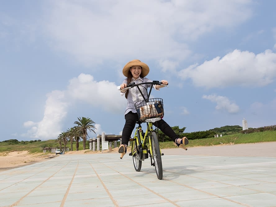 レンタサイクル 電動アシスト付き自転車「うくちゃり」でマイペースに