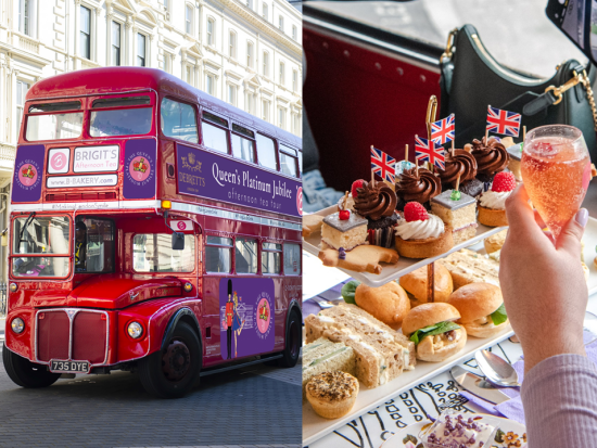 プレミアムアフタヌーンティーバスツアー　真っ赤な2階建てバスでロンドン観光 ＜1.5時間／ヴィクトリア駅周辺発＞