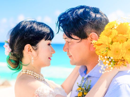 【カンクン】手ぶらで本格ウエディングフォト！オールインクルーシブパッケージ  写真＋動画＋衣裳＋ヘアセット＋ドローン撮影＜送迎付／日本語＞